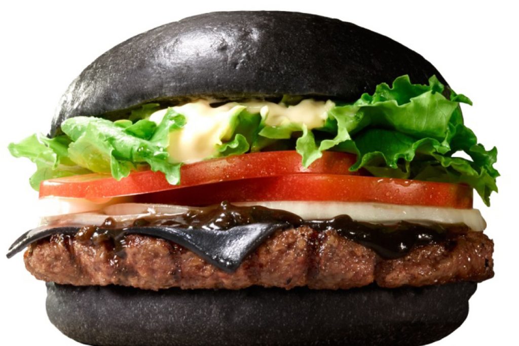 hamburguesa rara negra