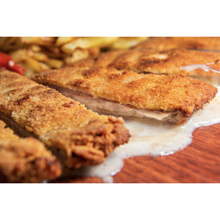 Cachopo Teruel con ternera, jamón de Teruel y queso gouda