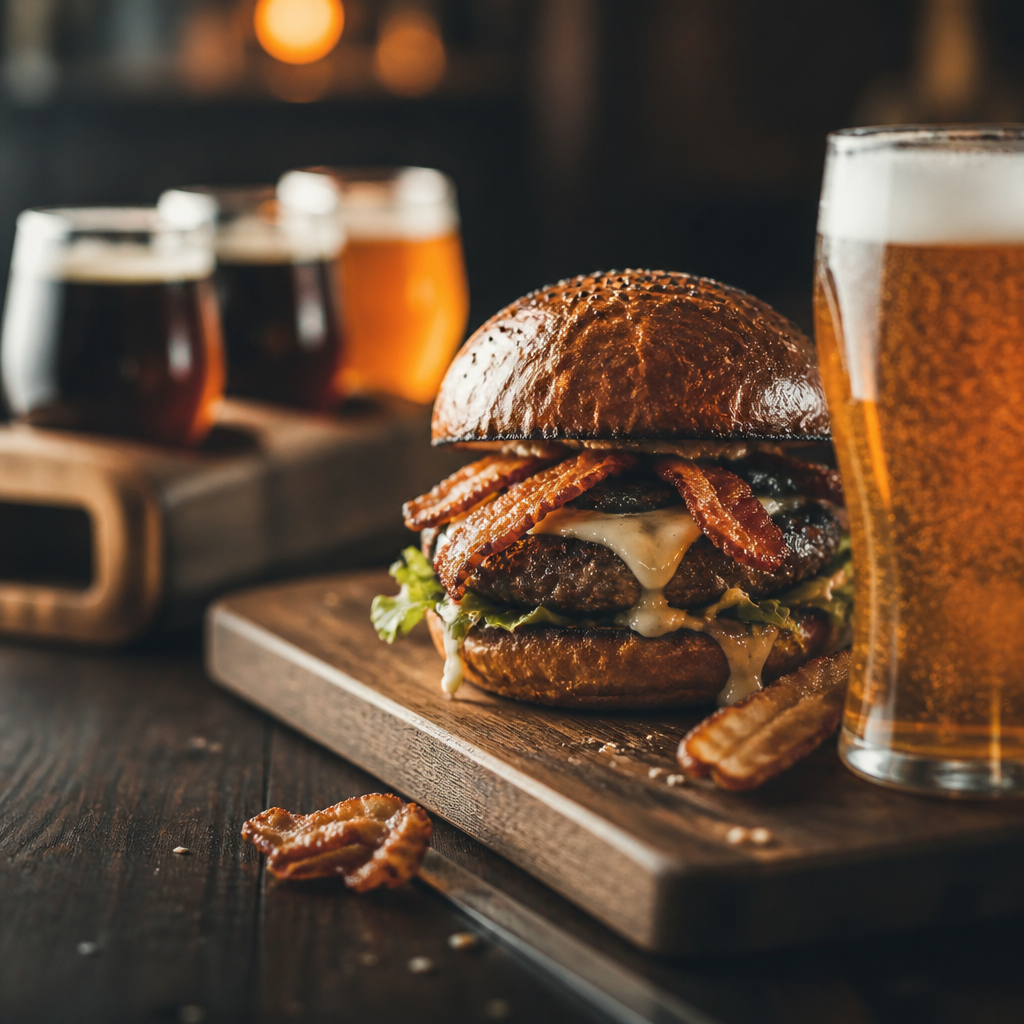 Descubre cómo maridar cervezas con hamburguesas gourmet para elevar su sabor. Aprende estrategias y consejos prácticos para un maridaje perfecto.